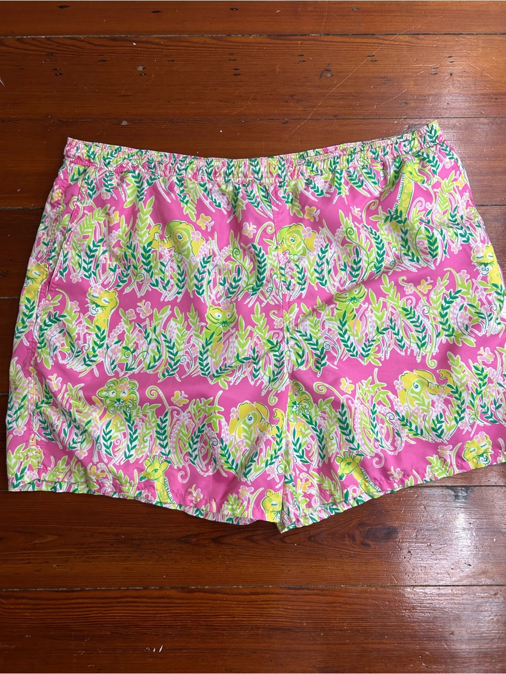 Lilly Pulitzer Men’s Pink Tropical Swim Trunks Sz XL 👽💛